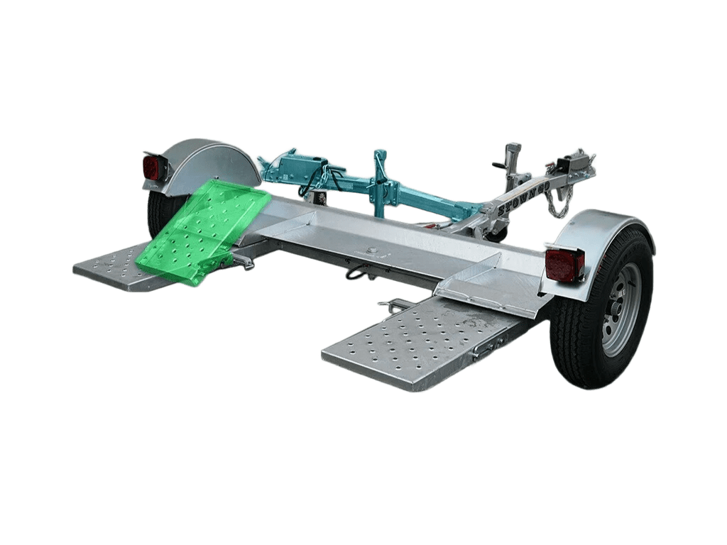 Galvanized Stow and Go Folding Car Tow Dolly with Surge Brake RV Trailer 4900 lb_